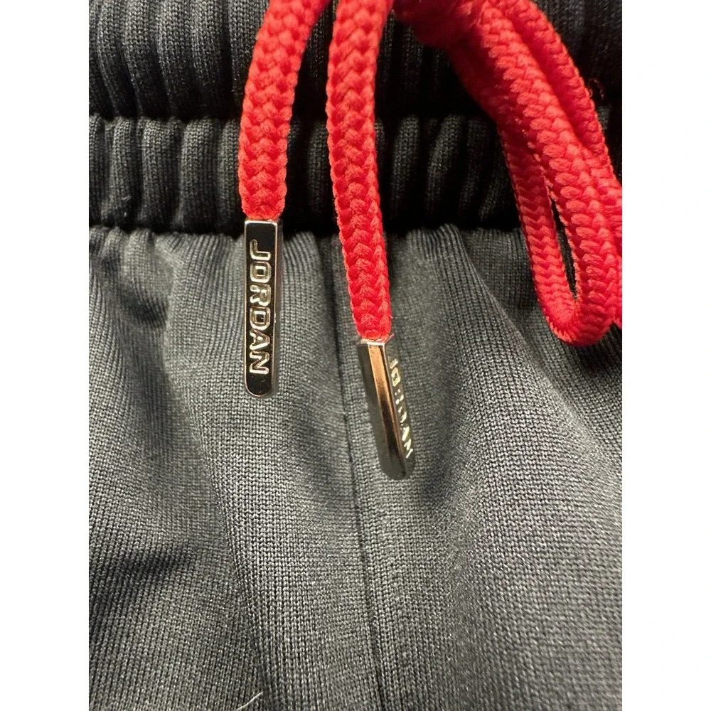 Nike Air Jordan Jogger Pants Mens XXL Black Red Jumpman Athletic Zip Ankle